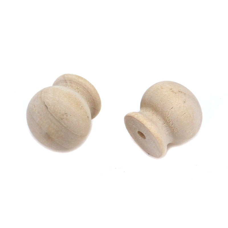 HNGSON Wooden Mini Pull Handles  Cabinet Knobs Unfinished Drawer Dresser Handle Pulls 18?18mm  Pack of 25 - Image 3